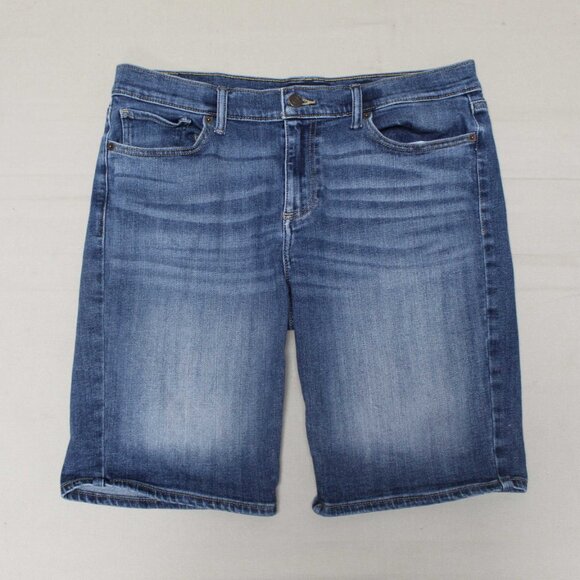 Lucky Brand Women's The Bermuda Blue Denim Shorts Dark Wash Jeans Size 12/31 - Picture 1 of 6